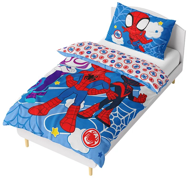 Mikroplyšové obliečky Spidey Úžasní Priatelia 140x200/70x90 cm