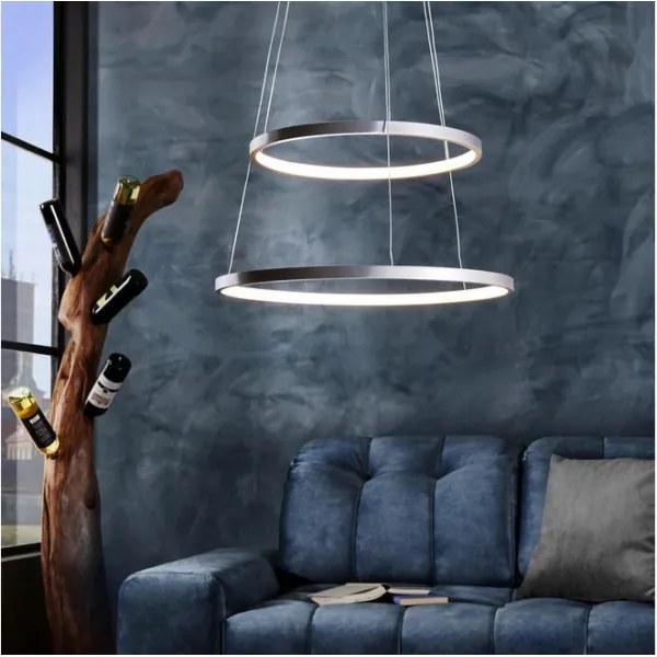 Leuchten Direkt 11525-21 - LED Luster na lanku CIRCLE 1xLED/15W/230V + LED/25W