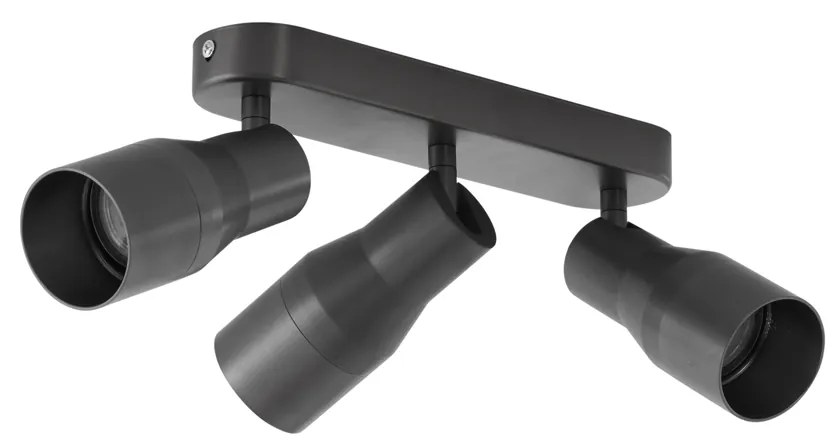 Zaoblené stropné bodové svetlo tmavosivé GU10 50 mm 3-svetlo - Stanley