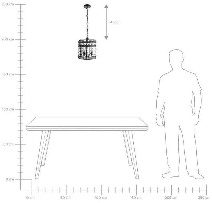 Stropná lampa čierna CELON Beliani