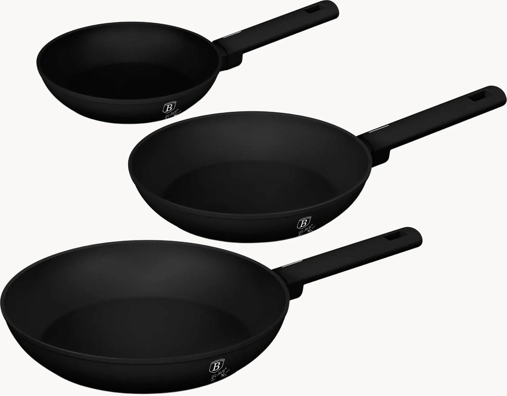 Panvice Matte Black, 3 ks