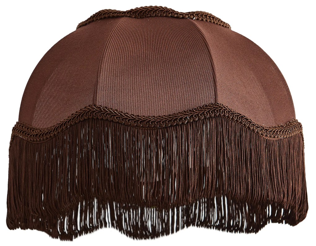 Látkové tienidlo hnedé s bielym interiérom 31,5/15/14 - Heritage