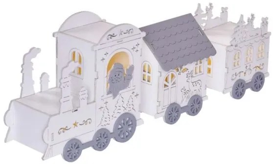 LED Vianočná dekorácia 3xLED/2xAA šedá