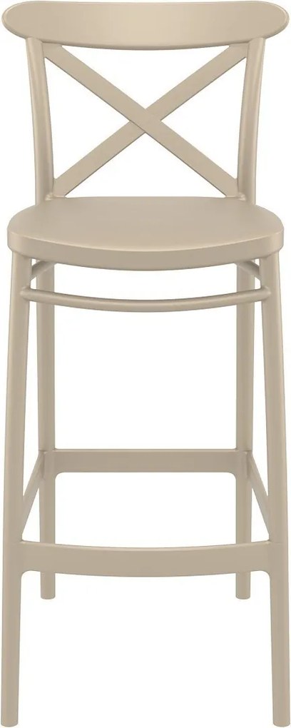 CROSS BAR 75 záhradná barová stolička taupe