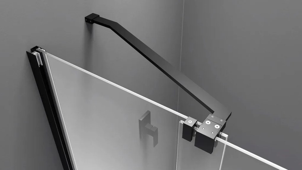 Polysan Polysan, MODULAR SHOWER zástena s pojazdy 1000 mm, čierna, MS5-100B