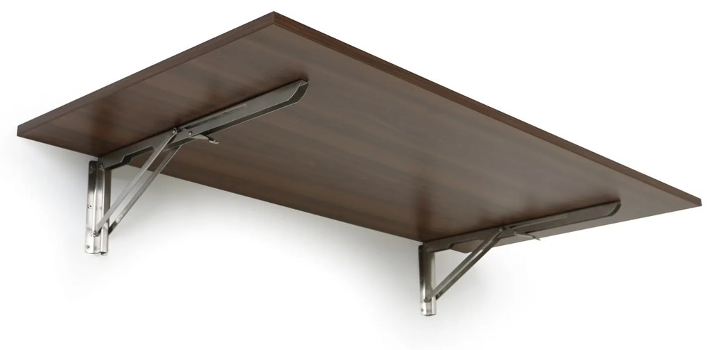 Sklápací stôl na stenu, 1200 x 600 mm, nosnosť 30 kg, orech