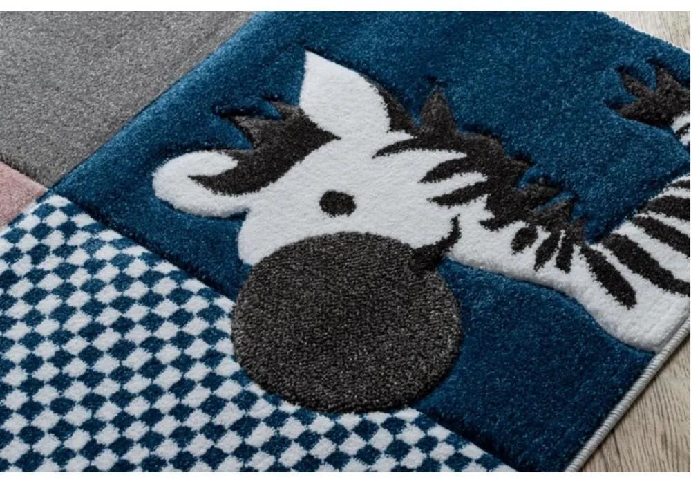 Detský kusový koberec ZOO sivý 180x270cm