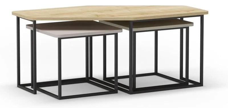 Konferenčné stolíky v súprave 3 ks 60x111,5 cm Zoya – Marckeric