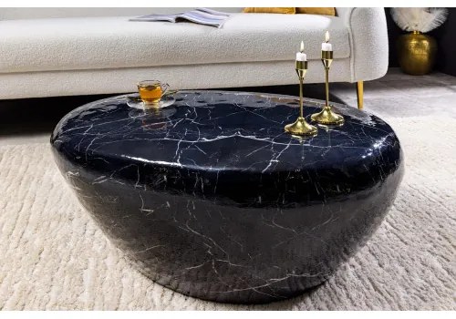 Konferenčný stôl Stone 44853 75x52cm Black marble look  - Komfort-nábytok