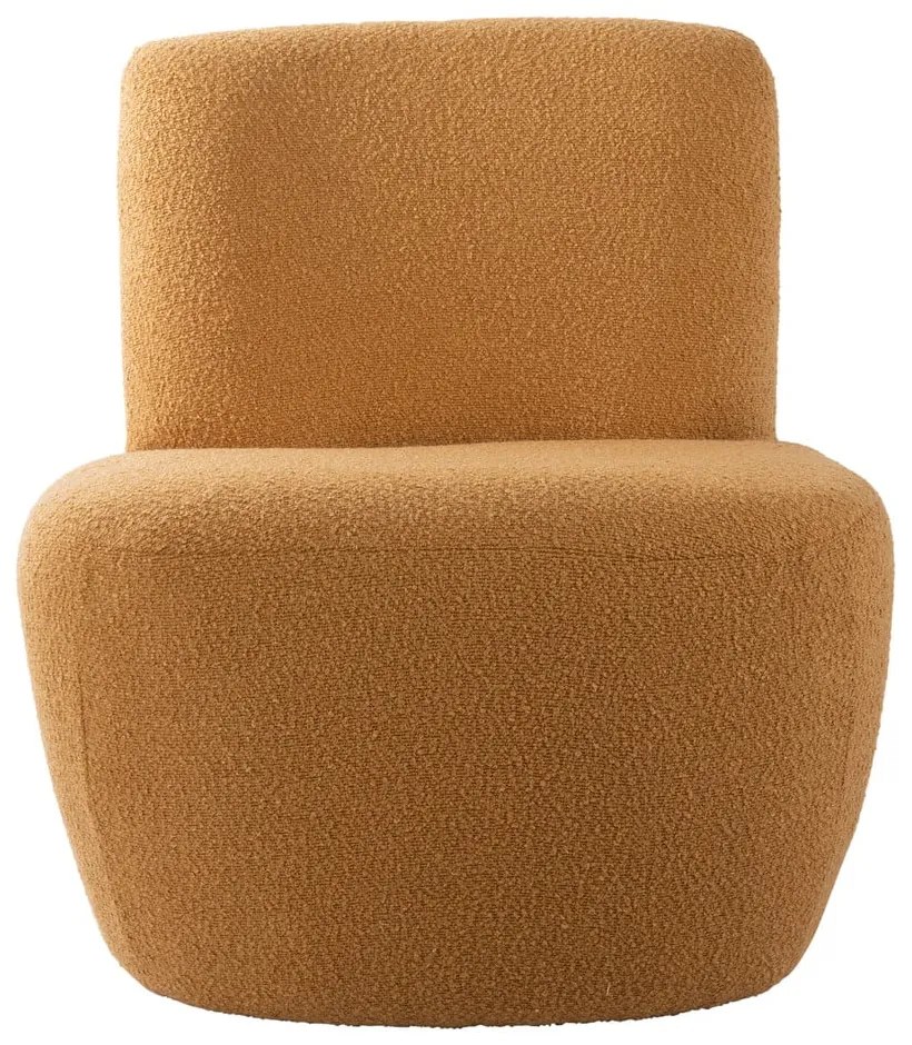 Žlté kreslo z textílie buklé Ada – Leitmotiv