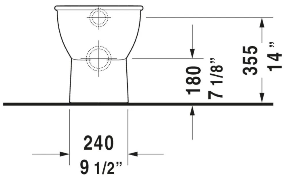 DURAVIT Darling New samostatne stojace WC kapotované s hlbokým splachovaním, 370 x 570 x 400 mm, biela, s povrchom HygieneGlaze, 2139092000