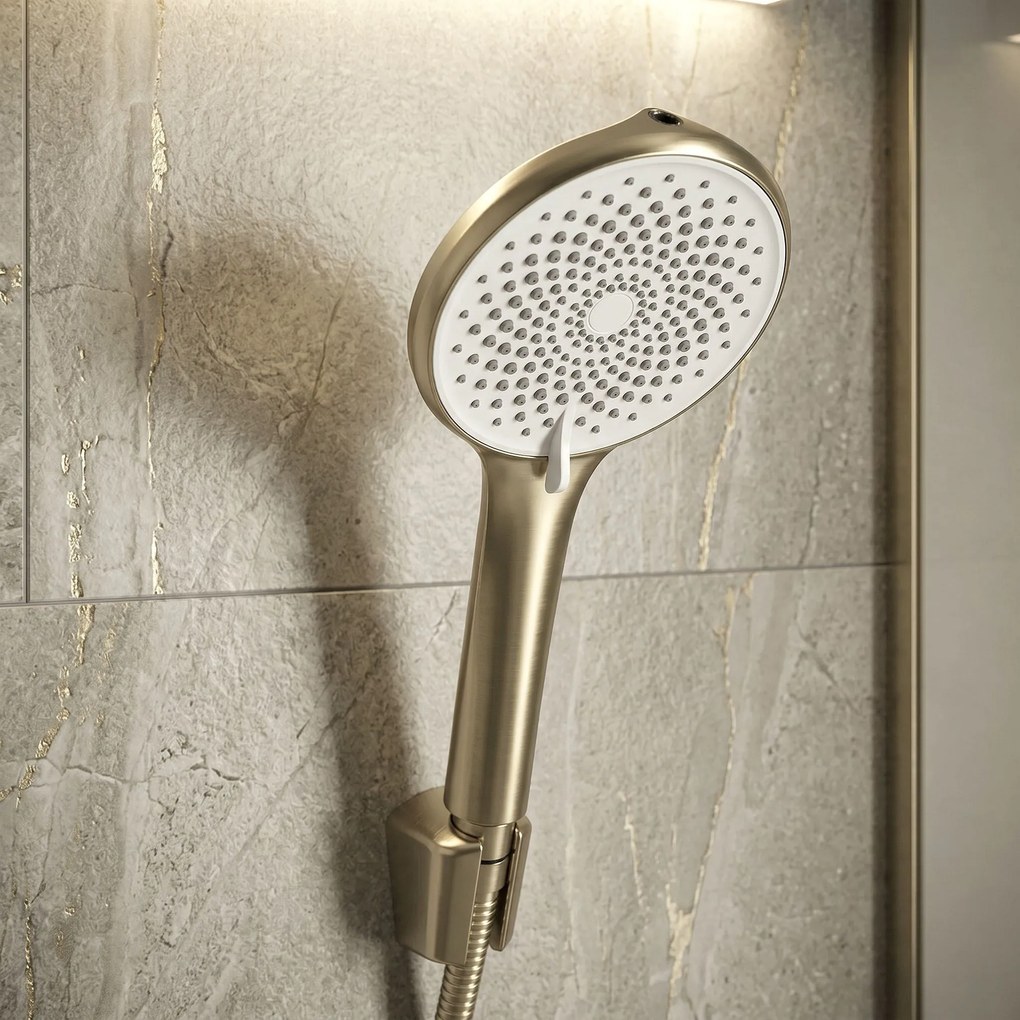 Rea Rivo, vaňová batéria s ručnou sprchovou súpravou, zlatá matná, REA-B9338
