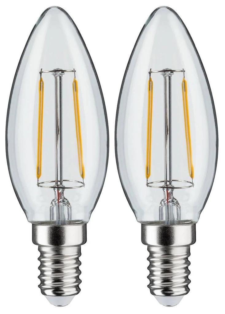 Paulmann LED sviečka E14 2,7W 2700K filament 2 ks