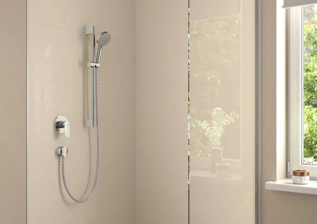 Hansgrohe Vernis Blend, sprchová súprava Vario so sprchovou tyčou Crometta 65 cm, chrómová, HAN-26275000