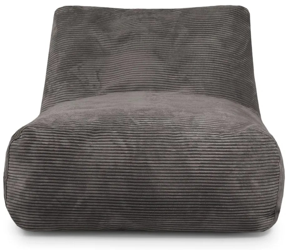 Svetlosivý menčestrový sedací vak Tube 100 – SLOWDOWN