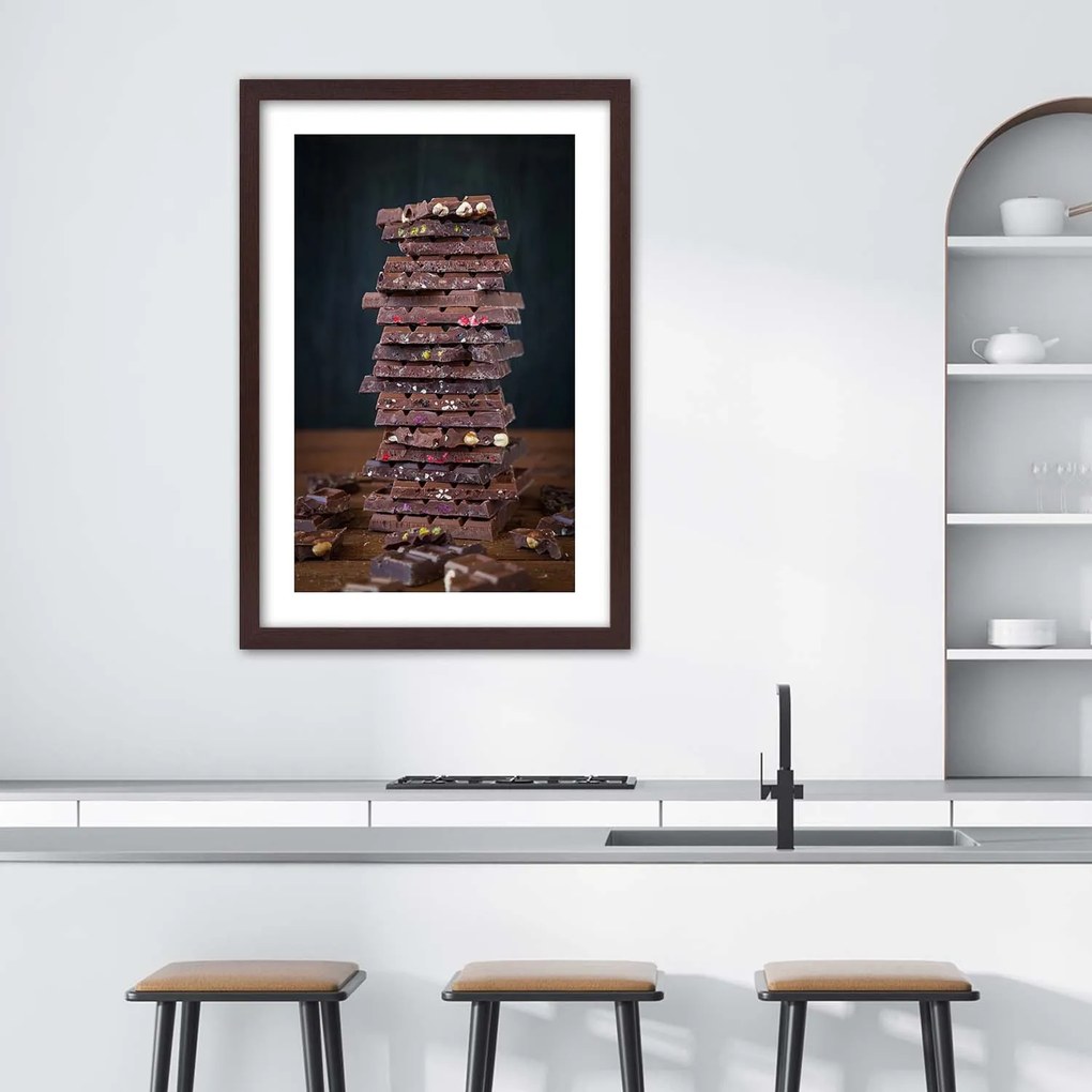 Gario Plagát Veža z dezertnej čokolády Farba rámu: Bez rámu, Rozmery: 30 x 45 cm