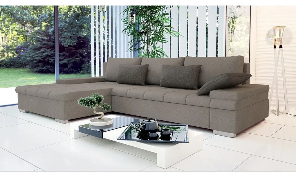 Rohová sedacia súprava Kanton Premium, Dostupné poťahy: Terra 15 + Terra 15 + Terra 06 ECO, Strana: pravá
