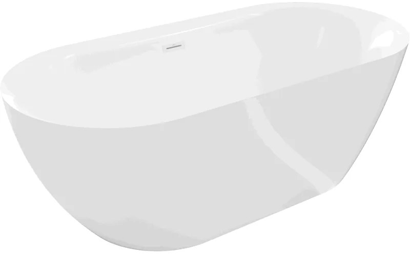 Mexen Roxy, voľne stojaca vaňa 170 x 80 cm, biela, biely prepad, 51201708000-20
