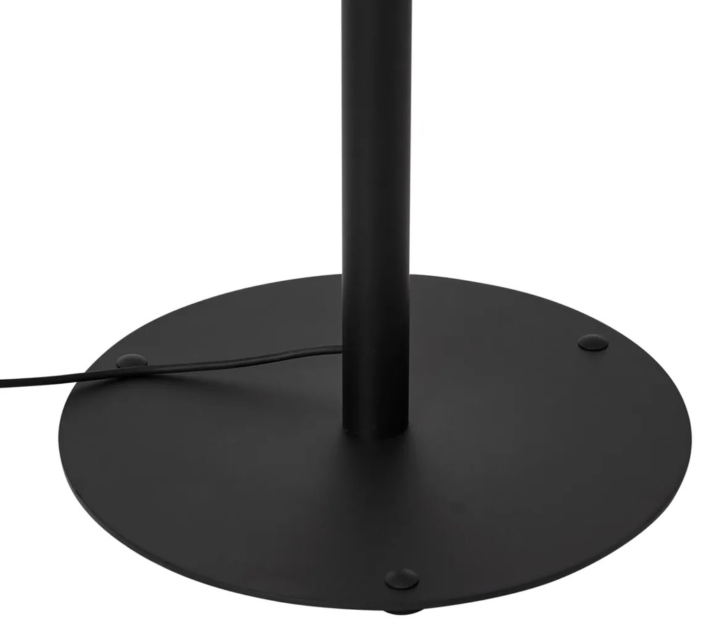 Moderná vonkajšia stojaca lampa čierna s bielym tienidlom IP44 - Mississippi