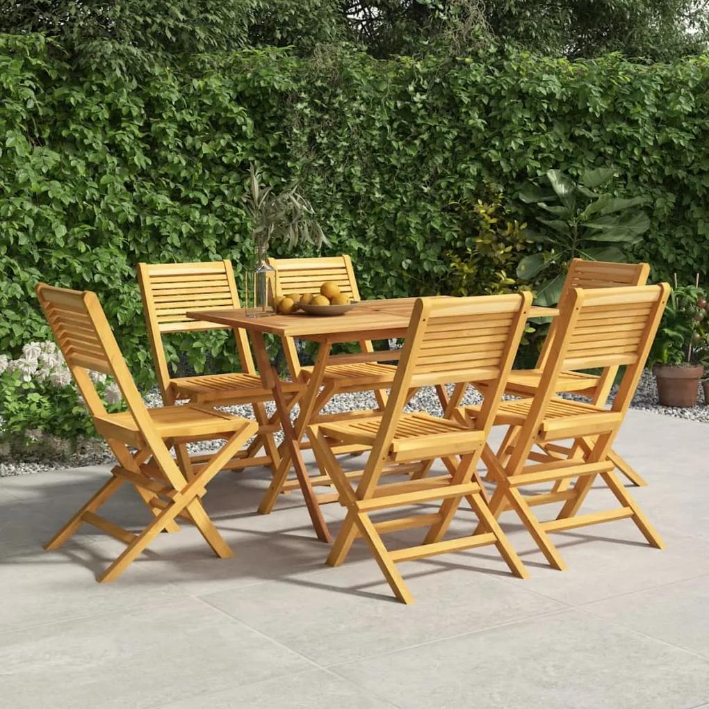 Skladacie záhradné stoličky 6 ks 47x62x90 tíkový masív 3155065