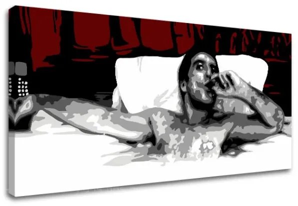 Najväčší mafiáni na plátne Scarface - Tony Montana s cigarou v bazéne | rôzne rozmery