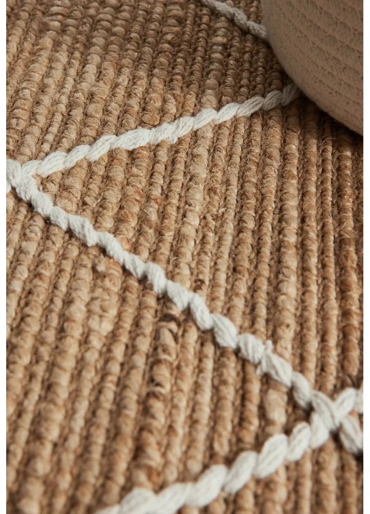 Ručne tkaný jutový koberec v prírodnej farbe 200x300 cm Kunu – Hanse Home