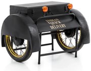 furniture-nabytek.cz - Lakovaný kovový barový stôl, čierny – 87×60×66 cm