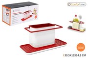 Organizér do kuchyne Confortime Caddy červený