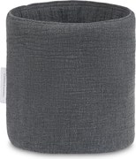 Mušelínový úložný košík grafit