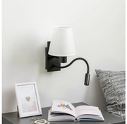 Brilagi - LED Nástenná lampa NUBILA 1xE27/25W/230V + LED/3W čierna/biela