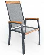 DEOKORK Kovové kreslo MANHATTAN (antracit)