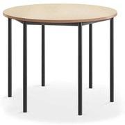Stôl SONITUS, kruh, Ø1200x900 mm, linoleum - béžová, antracit