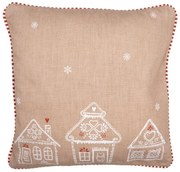 Obliečka na vankúš s perníkovými chalúpkami Gingerbread Bliss - 40*40cm