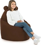 Detské kreslo Sako TEDDY – mäkké plyšové kreslo pre najmenších Farba: Hnedý