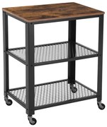 Servírovací stolík MARGE hnedý/čierny