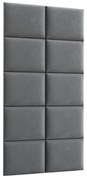 Set 10 čalúnených panelov Quadra 100x200 cm (sivá). Vlastná spoľahlivá doprava až k Vám domov. 1051976