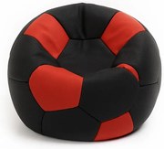 Sedací vak futbalová lopta malá čiernočervená EMI