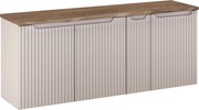 Comad Kúpeľňová skrinka pod doskové umývadlo set Nova Cashmere 140 kašmír/dub cassela