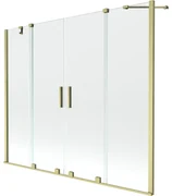 Mexen Velar Duo vaňová zástena dvojkrídlová Posuvný 170 x 150 cm, Priehľadné, zlatý kefovaný - 896-170-000-02-55