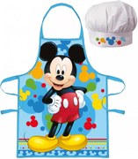 Detská / chlapčenská zástera s kuchárskou čiapkou Mickey Mouse - Disney - pre deti 3 - 8 rokov