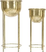 Sada 2 ks kvetinových stojanov Coppia zlatá