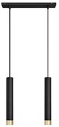 LED Luster na lanku TUBA 2xGU10/4,8W/230V čierna/zlatá