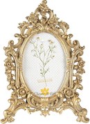 Zlatý antik zdobený fotorámik - 18 * 2 * 27 cm / 10 * 15 cm