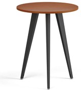 Konferenčný stôl PRIMO VIBE, priemer 60 cm, čierna podnož, čerešňa