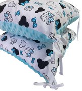 INTERMEDIC SK Vankúšový mantinel Mickey Mouse tyrkys/minky modrá - 2ks