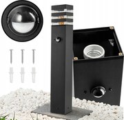 BERGE Záhradná lampa Malibu - ME0021 - E27 - 60 cm - čierna - pohybové čidlo