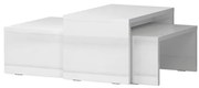 Konferenčný stolík Piano SET2-70/KA/70 lakované crystal white