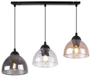 Závesné svietidlo Venice, 3x sklenené tienidlo (mix 3 farieb)