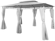 Záhradný pavilón 3x4 m - sivý