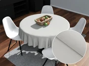 Biante Dekoračný okrúhly obrus BKU-101 Svetlo sivý Ø 110 cm